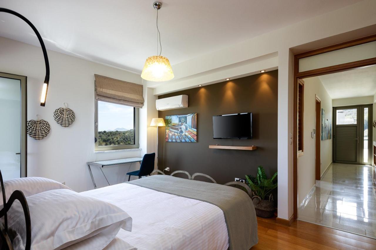 Rizes Villa With Jacuzzi & Heated Pool Agia Triada Экстерьер фото