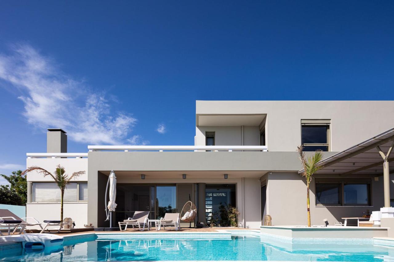 Rizes Villa With Jacuzzi & Heated Pool Agia Triada Экстерьер фото