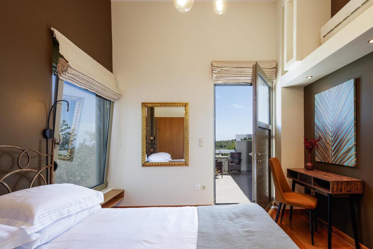 Rizes Villa With Jacuzzi & Heated Pool Agia Triada Экстерьер фото