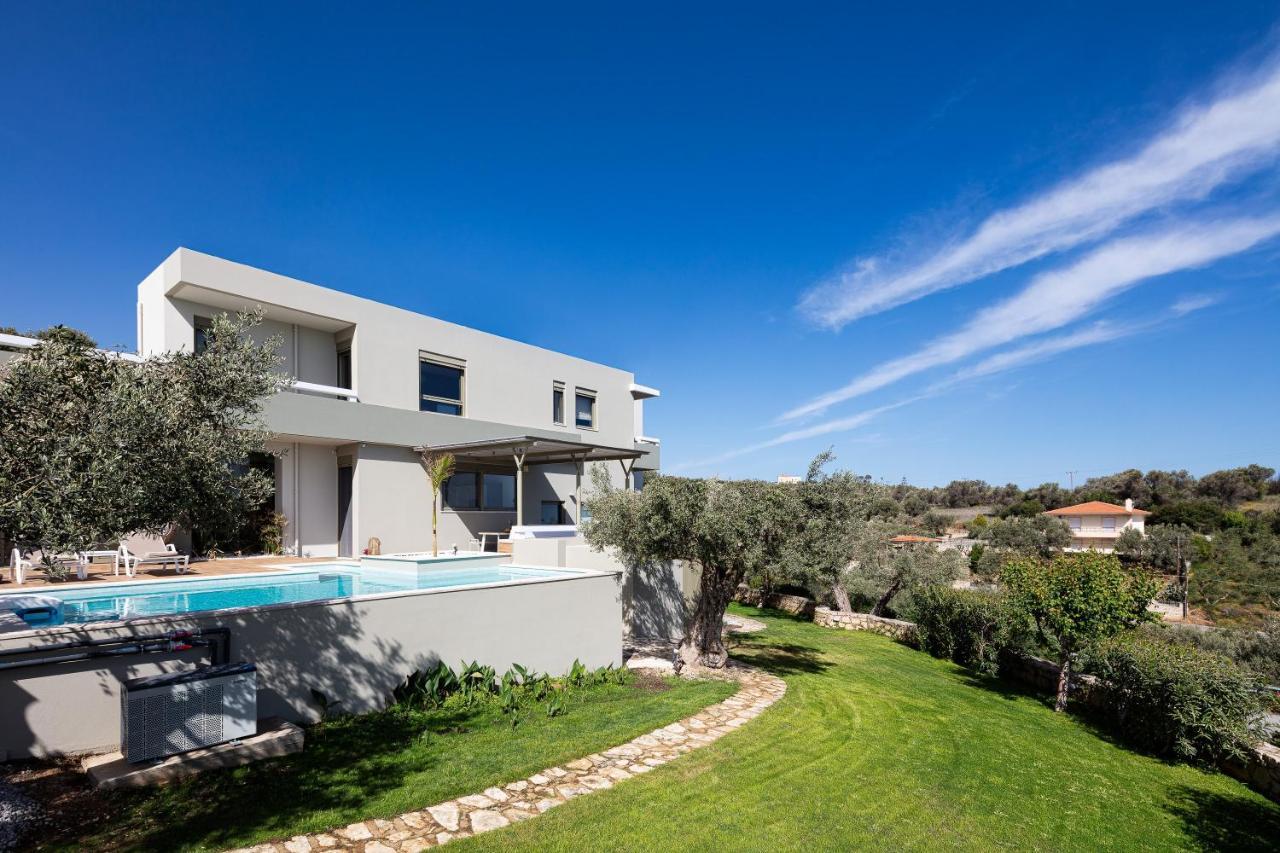 Rizes Villa With Jacuzzi & Heated Pool Agia Triada Экстерьер фото