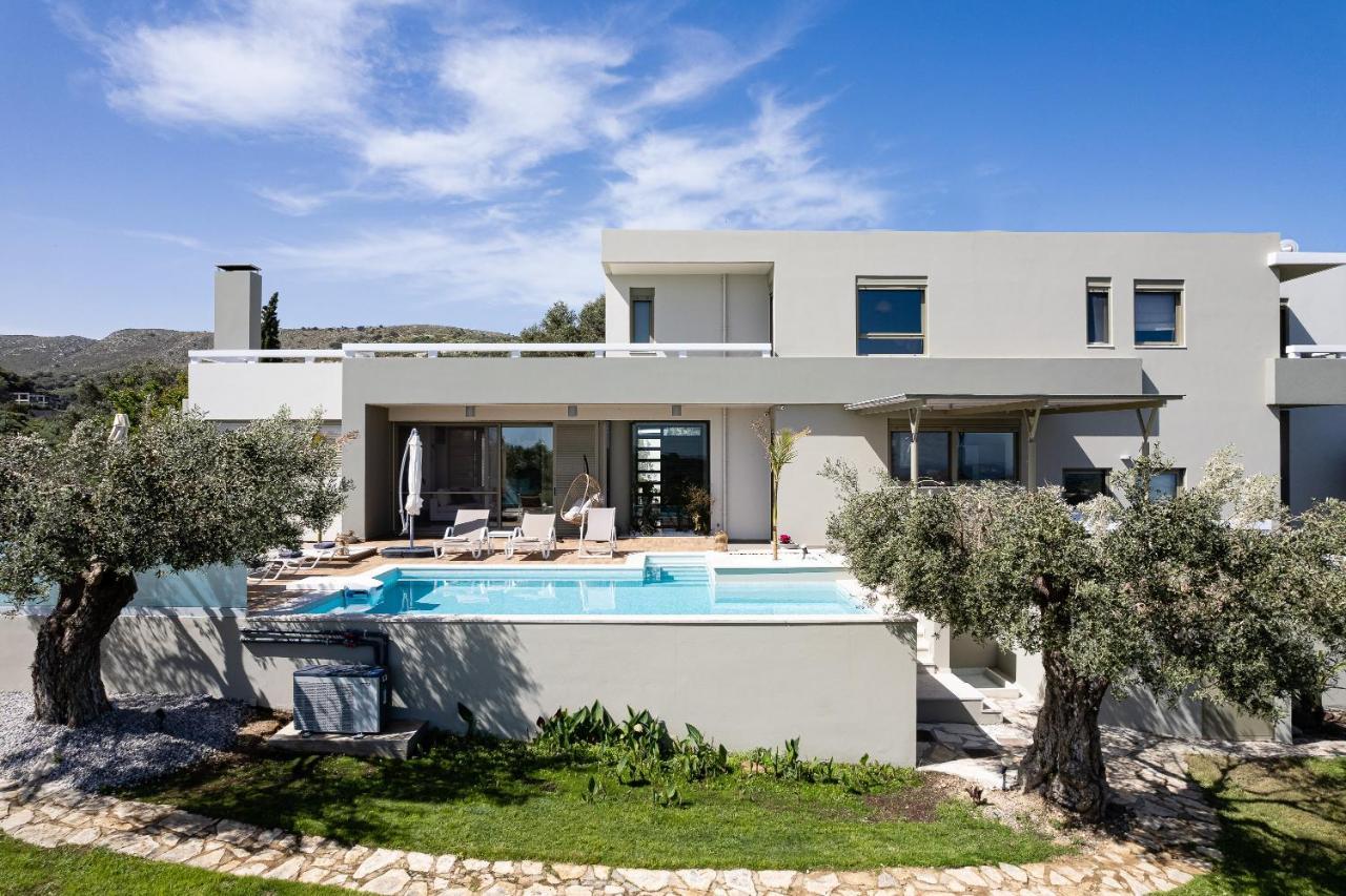 Rizes Villa With Jacuzzi & Heated Pool Agia Triada Экстерьер фото