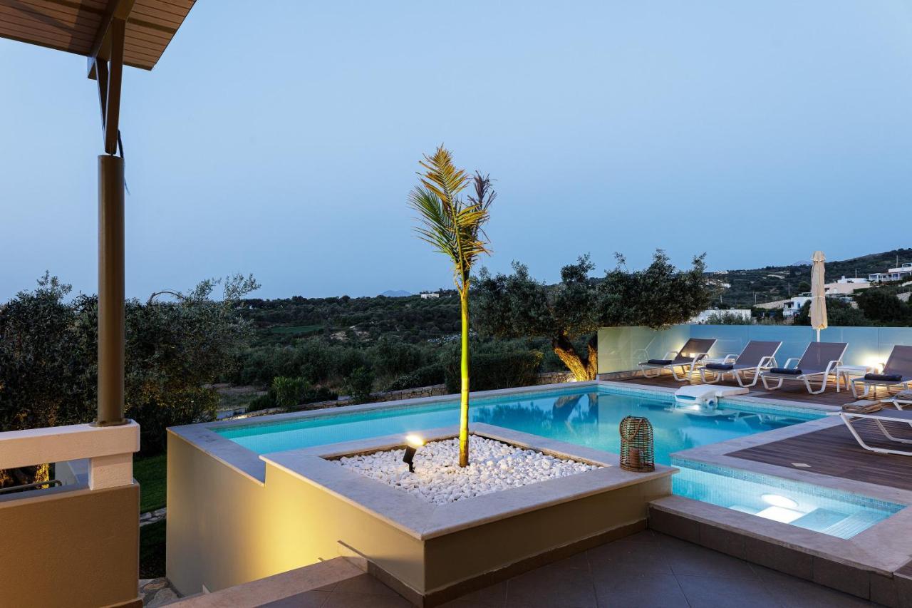 Rizes Villa With Jacuzzi & Heated Pool Agia Triada Экстерьер фото