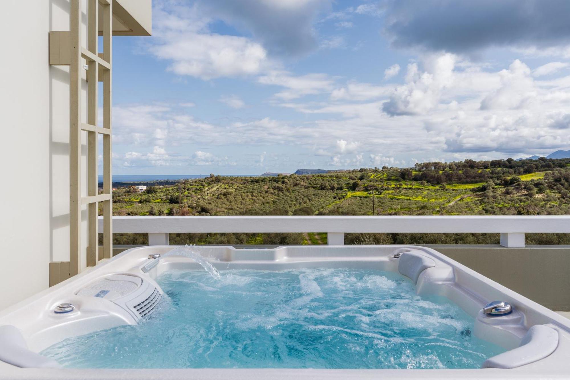 Rizes Villa With Jacuzzi & Heated Pool Agia Triada Экстерьер фото