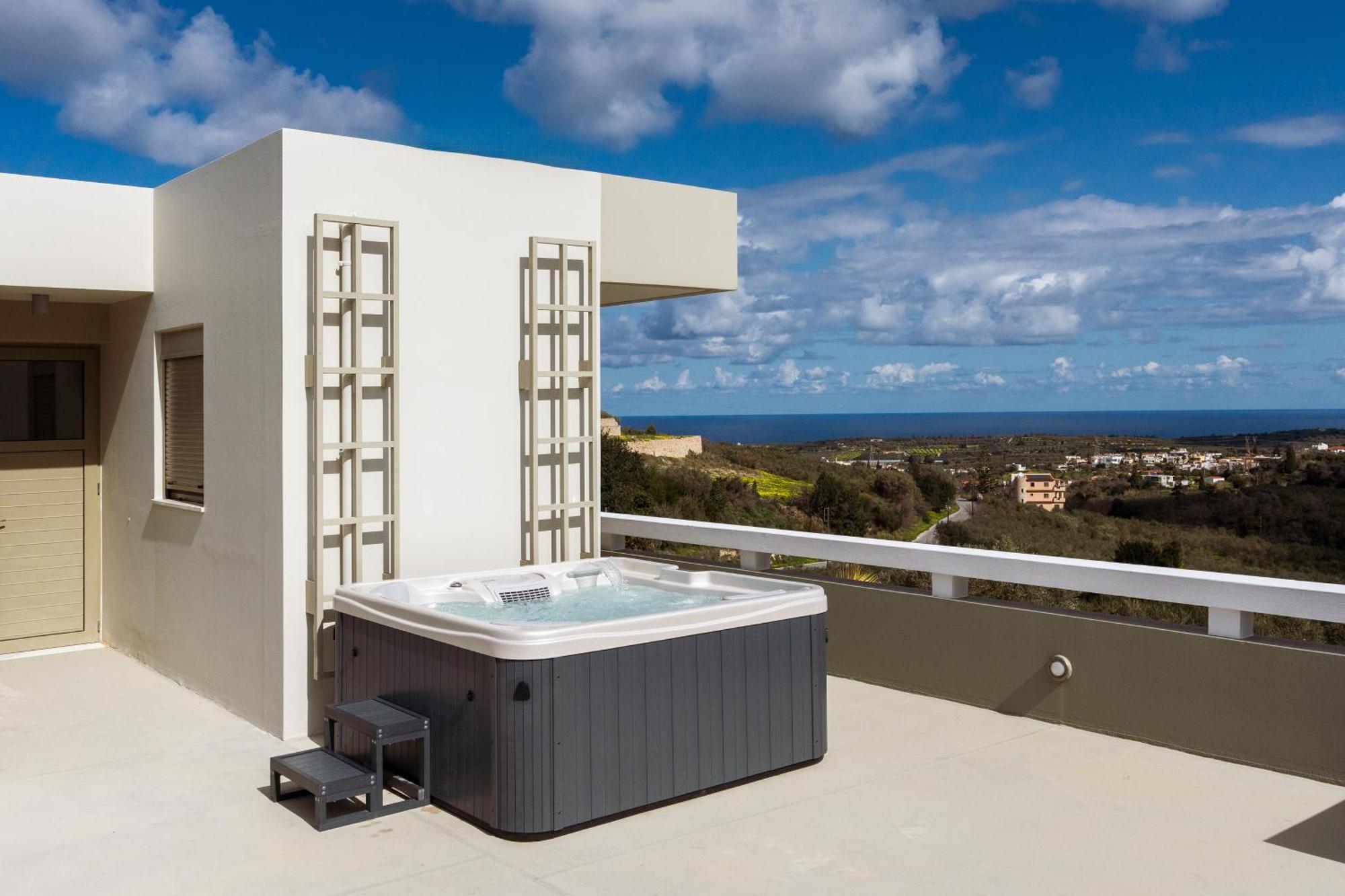 Rizes Villa With Jacuzzi & Heated Pool Agia Triada Экстерьер фото